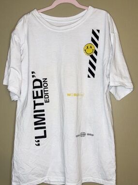 RGSTR "LIMITED" Edition White Graphic Streetwear Tee - Size 18/20 Juniors
